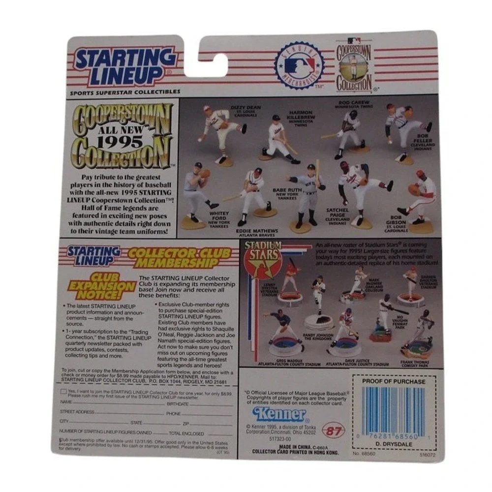1995 Starting Lineup Don Drysdale LA Dodgers Baseball Figure